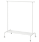 Вешалка для одежды напольная на колесах, белая, RIGGA IKEA 502.316.30 - изображение 1