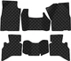 Килимки з екошкіри EVAtech ECO в салон авто для Ram 1500 (Crew Cab) (without armrest) Dodge 2009-2018 4 покоління Pickup 4-дв. USA Екошкіра чорна з чорною ниткою чорний кант (DE42433C6LA4BBB) - зображення 1
