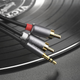 Аудиокабель 3.5мм HOCO UPA10 Double lotus rca audio cable to 3.5mm AUX-RCA(тюльпаны) 150см Черный - изображение 13