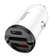 Автомобильное зарядное устройство с быстрой зарядкой HOCO Link NZ2 |1USB/1Type-C, QC/PD, 30W| Белый - изображение 4