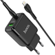 Зарядний пристрій для телефону з швидкою зарядкою + кабель Lightning HOCO N5 |USB/Type-C, 20W/3A, QC3/PD| Чорний - зображення 6