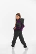 Детский спортивный утепленный костюм Kindamor Active Heat Grey/Purple, флис для девочки 116 см серый с фиолетовым - изображение 4