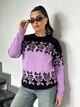 Жіночий вʼязаний светр VYSHYVANKA, колір Бузок розмір One Size - изображение 9