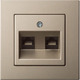 Gniazdko komputerowe Liregus Epsilon RJ45 Champagne (IKL-002-01 E/Ch) - obraz 2