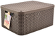 Koszyk Curver 205847 prostokątny z pokrywką Ciemnobrązowy M (3253923618006) - obraz 1
