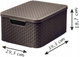 Koszyk Curver 205847 prostokątny z pokrywką Ciemnobrązowy M (3253923618006) - obraz 3