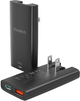 Ładowarka sieciowa CHOETECH 65W GaN USB-C + USB-A Ultra thin Black (PD6011-EU-BK) - obraz 3