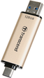 Флеш пам'ять USB Transcend JetFlash 930C 128GB USB 3.2 Gen1 + Type-C Gold-Black (TS128GJF930C) - зображення 3
