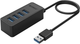 Hub USB Orico USB 3.0 4 porty (W5P-U3-100-BK-PR) - obraz 1