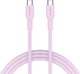 Kabel Canyon OnWire 60CL C-C 60W COLOR Braided 1 m Pink (CND-CCAP60AB10PK) - obraz 1