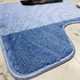Килимок під унітаз ТМ Banyolin Silver 50х60см SLV202020 Blue_U - зображення 4