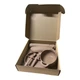 Набір силіконового посуду для першого прикорму дітей на присосці, 6 предметів, brown - зображення 1