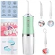 Іригатор для чищення зубів та порожнини рота Oral Irrigator з акумулятором та змінними насадками Зелений - изображение 3