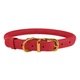 Ошейник для Собак Круглый Кожаный BronzeDog Premium Crazy Красный S 7 мм 23-33 см (002203) - изображение 2