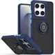 Чехол Fiji Colorframe для Motorola Edge 60 Pro матовый бампер с кольцом подставкой Dark Blue - изображение 1
