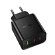 Зарядное устройство с быстрой зарядкой 65W HOCO N75 2Type-C, 1USB Черное - изображение 4