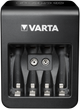 Ładowarka akumulatorków Varta LCD Plug Charger+ EU 4x 2100 mAh Black (57687101441) (955555910283033) - Outlet - obraz 3