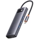 Перехідник HUB Baseus Metal Gleam Series 6-in-1 Multifunctional Type-C (WKWG080013) Gray - зображення 1