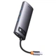 Перехідник HUB Baseus Metal Gleam Series 6-in-1 Multifunctional Type-C (WKWG080013) Gray - зображення 4
