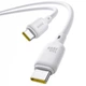 Дата кабель Baseus Silky Series OS Fast Charging Type-C to Type-C 100W (1m) (P10377704) Moon White - зображення 3