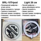 Селфи лампа кольцевая с треногой на стол от USB и Power Bank с держателем для телефона Led 26 см 3000–6000K BRL-10 Tripod - изображение 5
