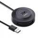 USB-хаб (концентратор/разветвитель) Ugreen CR106 USB 2.0 Hub 4 порта 1m Black (20277) - изображение 1