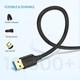 Кабель Ugreen US128 USB 3.0 A Male to Male Cable 1m чорный (10370) - изображение 2