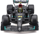 Металева модель автомобіля Bburago F1 Petronas Team Mercedes-AMG W14 E Lewis Hamilton 1:24 Чорний 18-28028-HAM (4893993280285) - зображення 4