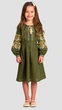 Дитяча сукня-вишиванка для дівчинки Folk Moda 152 Хакі (6011-300511184) - изображение 1