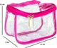 Косметичка-чемоданчик ORGANIZE маленькая прозрачная S Розовая (P012-pink) - изображение 3