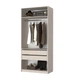 Шафа 2-дверна з антресоллю MebelStar Оскар МДФ Ultra Mat BL-B, блок шухляд 100x52x260 см Антрацит/Антрацит (MBS-5880) - зображення 2