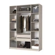 Шафа 4-дверна з антресоллю MebelStar Оскар МДФ Ultra Mat BL-B, блок шухляд 160x52x260 см Антрацит/Антрацит (MBS-5999) - зображення 2