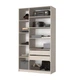 Шафа 3-дверна з антресоллю MebelStar Оскар Gloss BL-B, блок шухляд+полиці 120x52x260 см Дуб рістрето/Латте (MBS-5447) - зображення 2