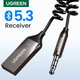 Bluetooth-адаптер UGREEN CM309 Bluetooth Car Receiver Aux с микрофоном Space Gray (2000129) - изображение 2