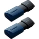 Флеш-накопитель Kingston 64GB USB 3.2 Gen 1 DataTraveler Exodi a M (Black + Blue) - 2 Pack (DTXM/64GB-2P) - изображение 1
