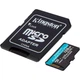 Карта памъяти Kingston microSD 128GB C10 UHS-I U3 A2 V30 R200MB/s + SD - изображение 2