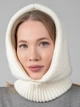 Капор-капюшон с высоким воротником One size Белая - изображение 3