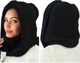 Капор-капюшон с высоким воротником One size Черная - изображение 3