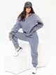 Спортивный костюм на флисе женский ISSA PLUS 13637 XL Серый (issa2007682309139) - изображение 1