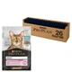 Влажный корм для кошек Purina Pro Plan Delicate NutriSavour Кусочки с рыбой 26х85г - изображение 1