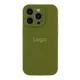 Чохол Silicone Case Full Size with Frame для iPhone 14 Pro Max Колір 45.Army Green - изображение 1