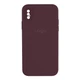 Чохол Silicone Case Square Full Camera для iPhone Xs Max Колір 42.Maroon - изображение 1