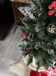 Искусственная елка Элитная высотой 0.9 м роскошная новогодняя елка из ПВХ в круглом белом горшке, рождественская пышная долговечная елка с густыми ветками, шишками и красной калиной для дома Зеленый - изображение 3
