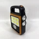 Фонарь аккумуляторный светодиодный LED COB с солнечной панелью и функцией Power Bank, портативный ручной фонарь-прожектор с 4 режимами света для дома, дачи, кемпинга, USB-зарядка, A-2301D-Orange - изображение 2