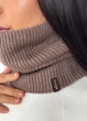 Жіночий зимовий бафф снуд в’язаний Classic Knit INNOE 950642-1 Капучино - изображение 2