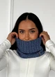 Жіночий зимовий бафф снуд в’язаний Classic Knit INNOE 950642-1 Блакитний - изображение 2