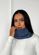 Жіночий зимовий бафф снуд в’язаний Classic Knit INNOE 950642-1 Блакитний - изображение 5