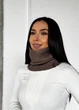 Жіночий зимовий бафф снуд в’язаний Classic Knit INNOE 950642-1 Капучино - изображение 6
