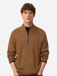 Свитер теплый на молнии мужской Camel Active knitted Troyer 409530-6K06-55 M Коричневый (4063366119539) - изображение 1