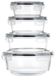 Zestaw pojemników na żywność Vilde szklane z pokrywkami i uszczelkami 4 szt (5904316497118) - obraz 1